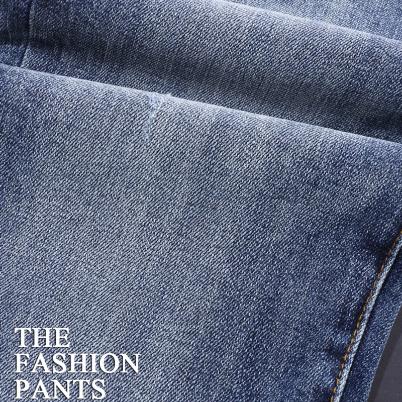 Высококачественные модные мужские джинсы стрейч винтажные потертые синие