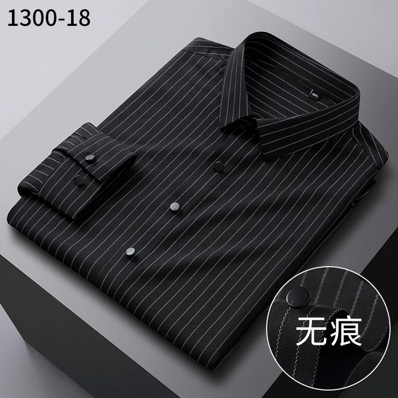 

2022 модная полосатая рубашка, мужские свободные рубашки с длинным рукавом, новая зимняя Роскошная деловая высококачественная повседневная ...