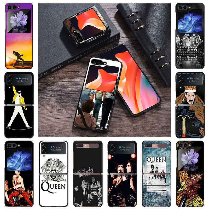 Жесткие чехлы для телефонов Samsung Z Flip 6 5 4 3 Galaxy Flip6 5G Flip5 Flip4 Flip3 Freddie Mercury Queen Band PC