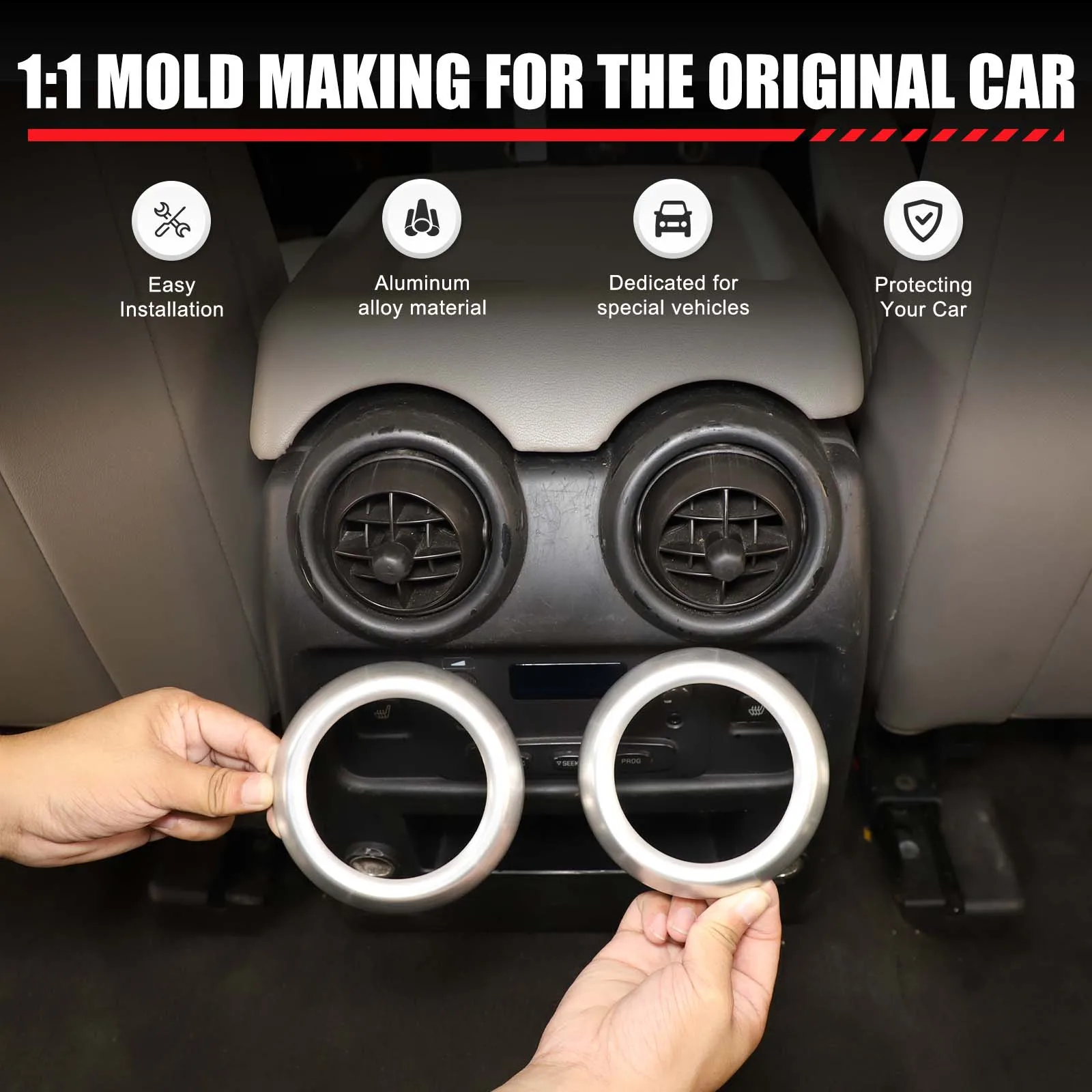 Для 03-07 Hummer H2 кольцо на выходе заднего воздуха из алюминиевого сплава аксессуары