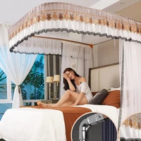 Roll-up Mosquito Net Mesh Bed Frame Bed Canopy Tent Canvas Foldable Mosquito Net Home Garden Mosquitera Cama Room Decoration