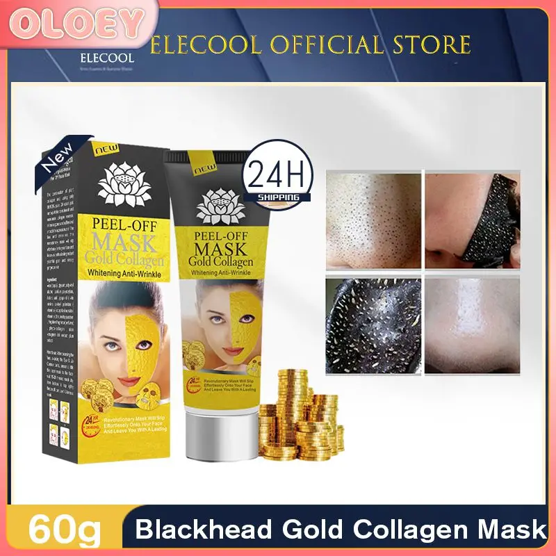 

60g Yellow Gold Collagen Facial Face Mask High Moisture Anti Aging Remove Wrinkle Go Blackhead Acne Korean Facial Mask