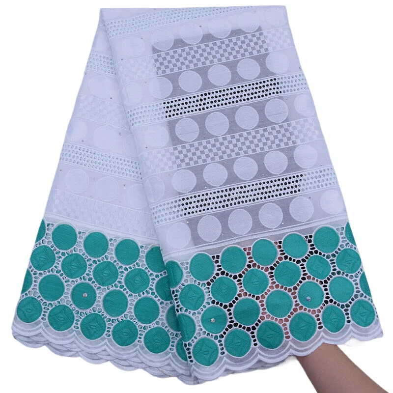 Африканская Хлопковая кружевная ткань SJD 2024 Высококачественная швейцарская