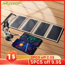 Outdoor Hiking Waterproof Solar panel 5V 7W For Iphone Samsung power bank Solar USB interface Portable Solar Charger Accessories