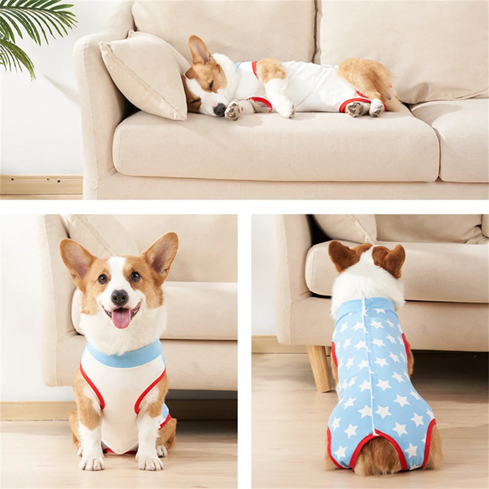 

Surgery New Puppy Pet Recovery Abdominal Dog Surgical Vest Wear Suit Clothes 2023 Post-operative Wound Substitute After