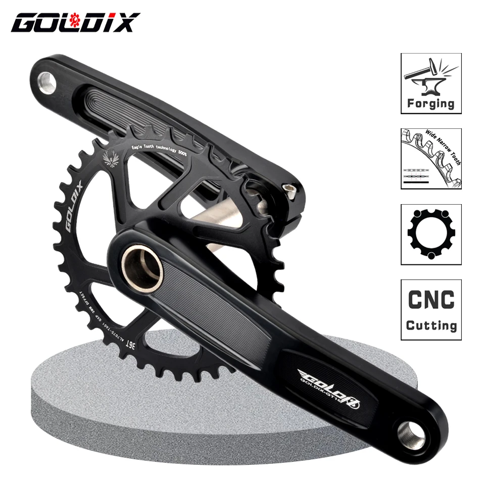 GOLDIX MTB Crankset 170/175 мм все CNC режущие рукоятки велосипеда 3/6 смещение широкий узкий