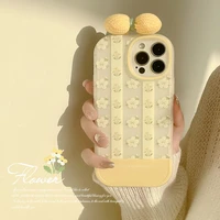 small fresh flowers iphone13 pro max apple mobile phone shell new female iphone12 bow 11