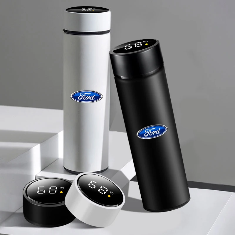 

Intelligent Thermos Cup Touch Display Temperature Stainless Steel Vacuum Car Thermoses Cup for Ford Focus Fiesta Ranger Mondeo