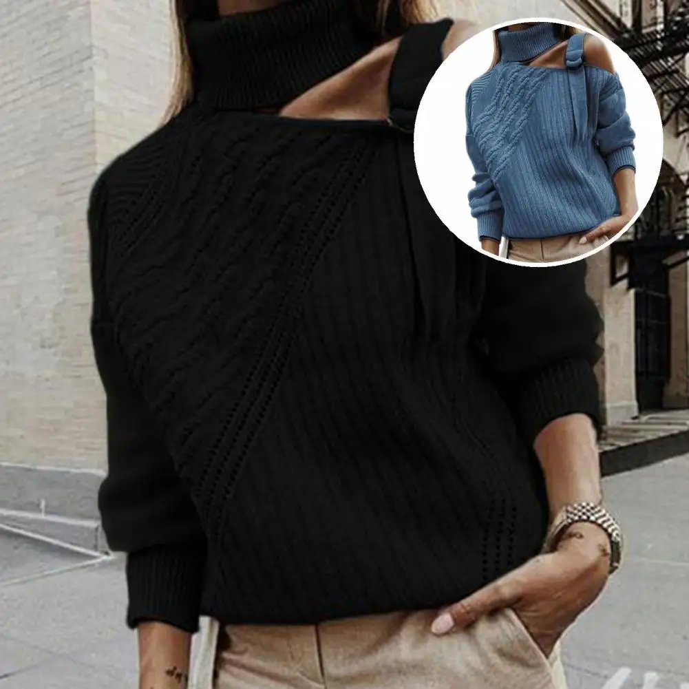 

Warm Classic Stylish Sexy Women Sweater Jumper Lightweight Pullover Sweater Ribbed Streetwear
