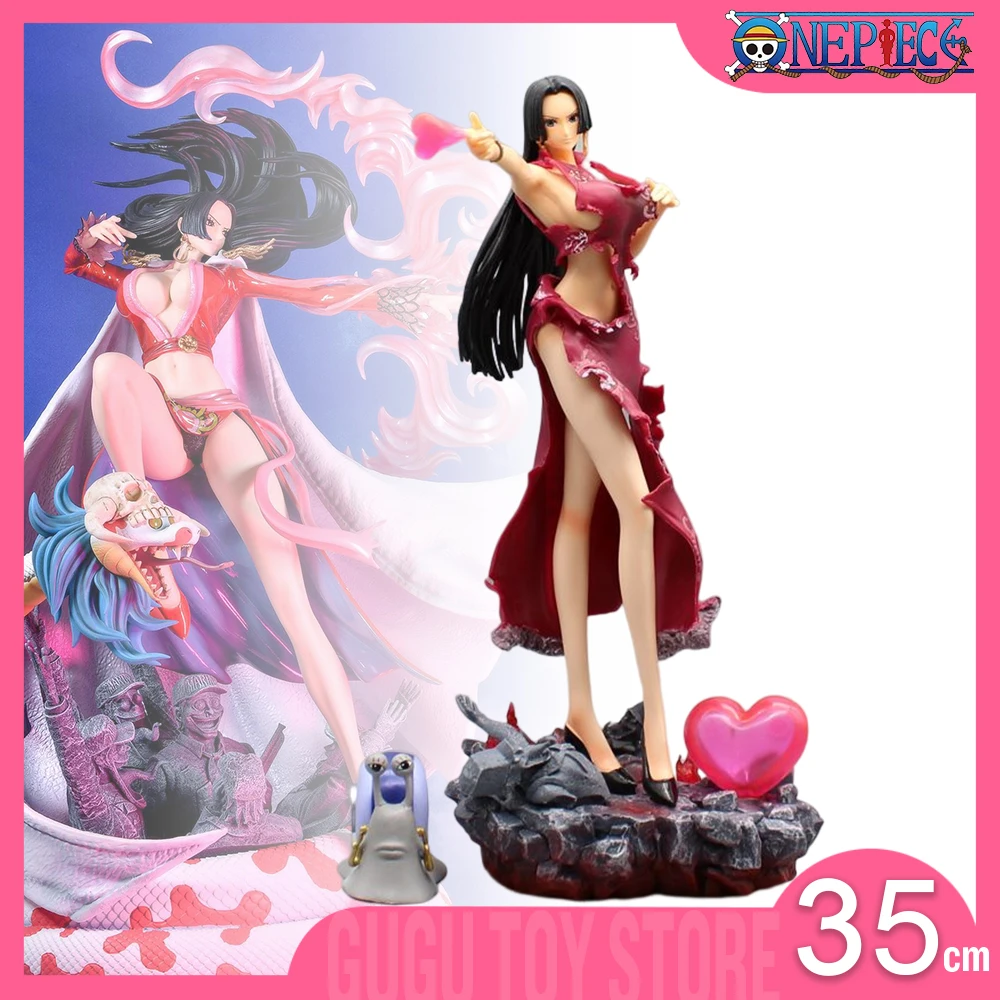 

35cm One Piece Boa Hancock Anime Figure Sexy PVC Action Figurine with LED Lights Statue Undressable Hentai 18 Model Toys Gift