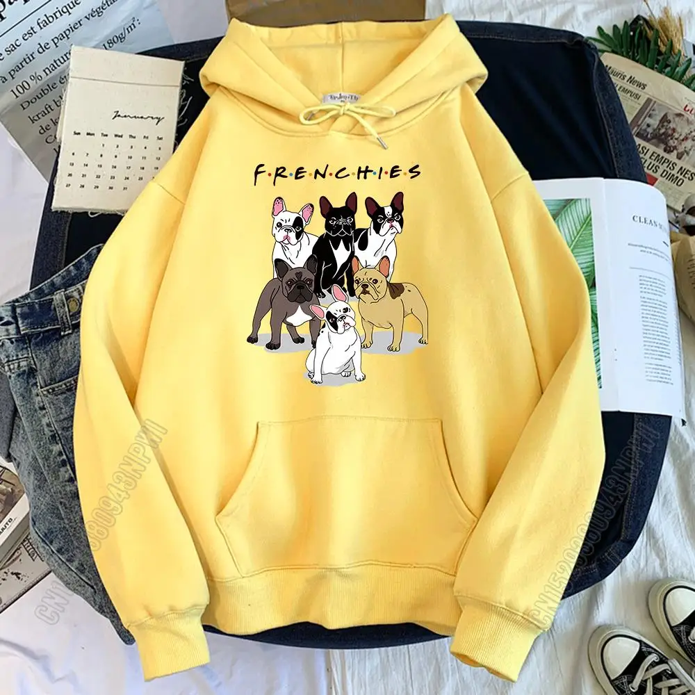 Frenchies Dachshund Pug Funny Print Mens Hoody Fashion Warm Sweatshirt O-Neck Hoodies Autumn Pullover Clothing Man