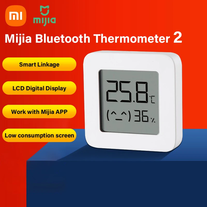 

XIAOMI Mijia Bluetooth Thermometer 2 Wireless Smart Electric Digital Hygrometer Thermometer Work With Mijia APP With Battery