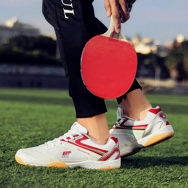 Professional Men's and Women's Table Tennis Shoes Spring Lightweight Badminton Shoes Men's Lace-up Breathable Volleyball Shoes