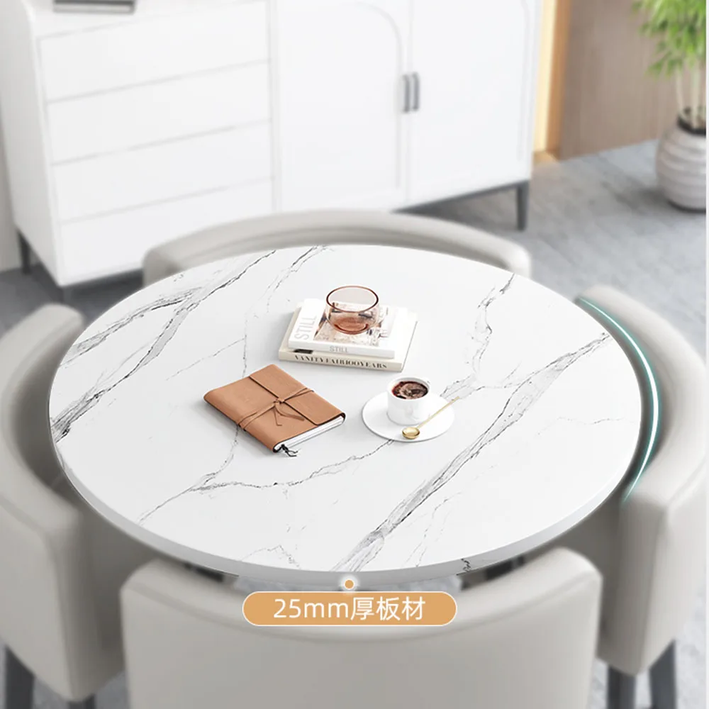 Набор серых столов для гостиной круглый стол мраморный обеденный 4 персоны