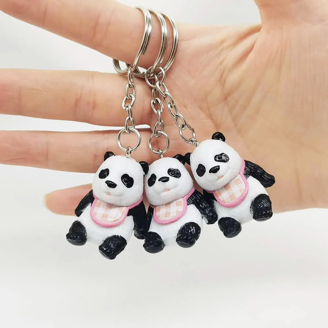1PCS New cute panda baby keychain bag pendant promotional gift |