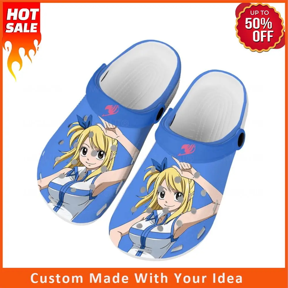 

Cartoon Lucy Heartfilia Anime Fairy Tail Home Clogs Custom Water Shoes Mens Womens Teenager Shoe Garden Clog Beach Hole Slippers