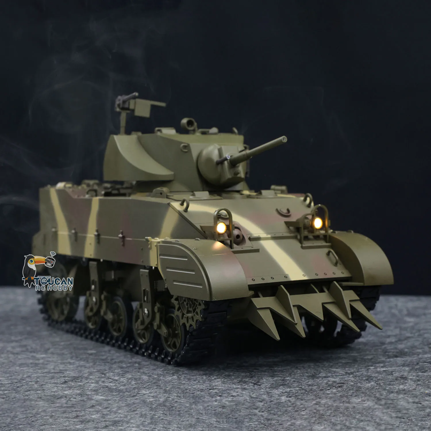 Фото Подарки 1/16 RTR RC Tank US M5A1 Stuart VI Пульт дистанционного управления Light Tank Два аккумулятора Радио Мини-модель автомобиля Игрушки для мальчиков №2