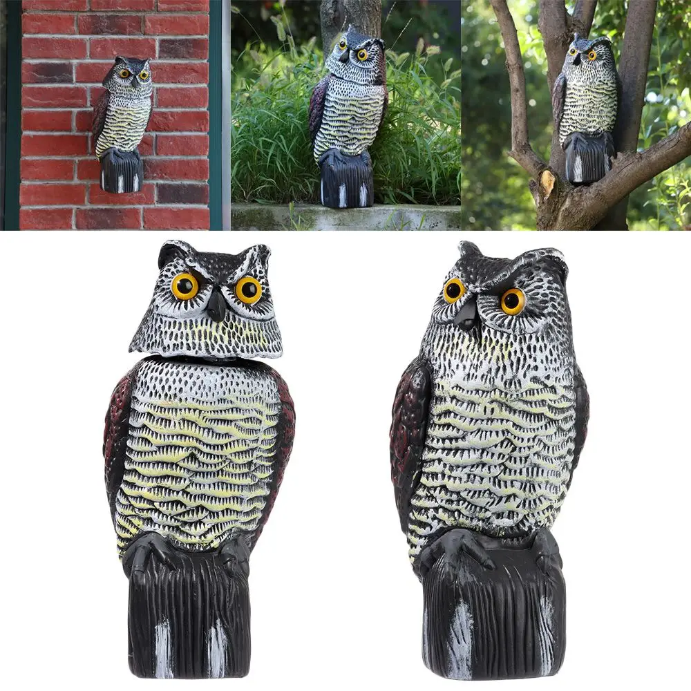 

Реалистичное украшение для сада, большой размер, пугающие птицы, отпугивающие птицы, сдерживающие птицы, искусственное управление, приманка в виде совы