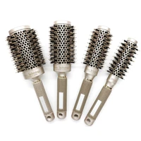 round hair comb hairdressing curling hair brushes ceramic iron hair comb brush curler comb round comb hair brushes