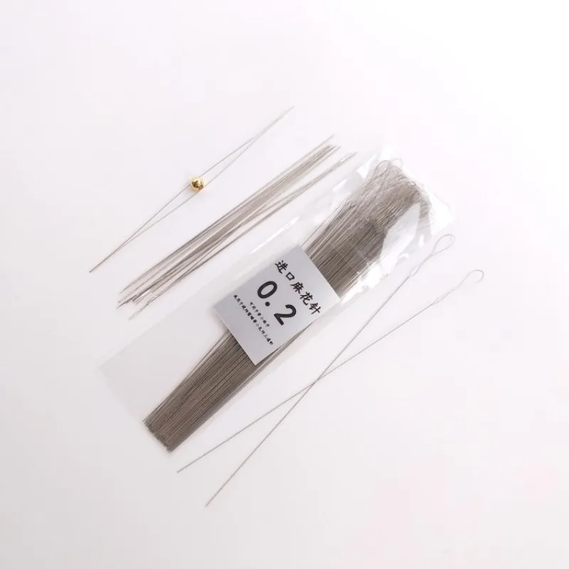 

Спиральная игла для жемчуга, инструменты для бисероплетения, игла для маленького отверстия 0,15/0,2 мм, тонкая детская игла «сделай сам»