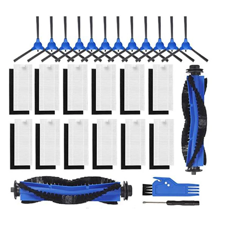 Комплект из 28 запасных частей совместимый с роликовой щеткой Robovac 11S 30C 15C R3500 R3500S
