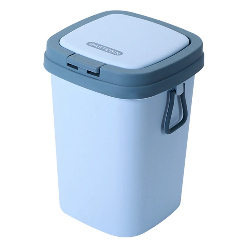 

Kitchen And Bathroom Push-Type Thick Solid And Durable Trash Can With Handle
