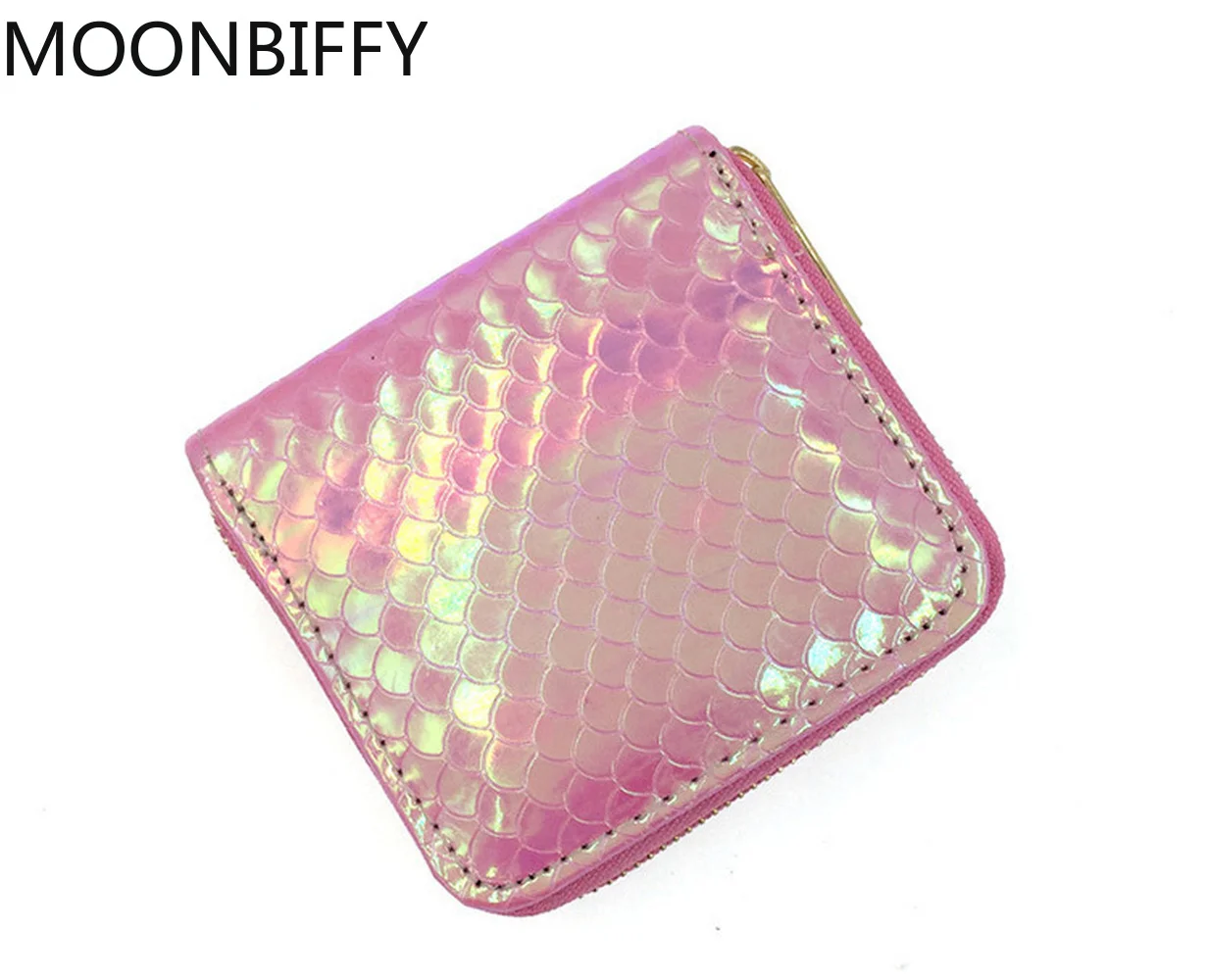 

Кошелек женский Laser Shine, компактный, с карманами для монет, на молнии