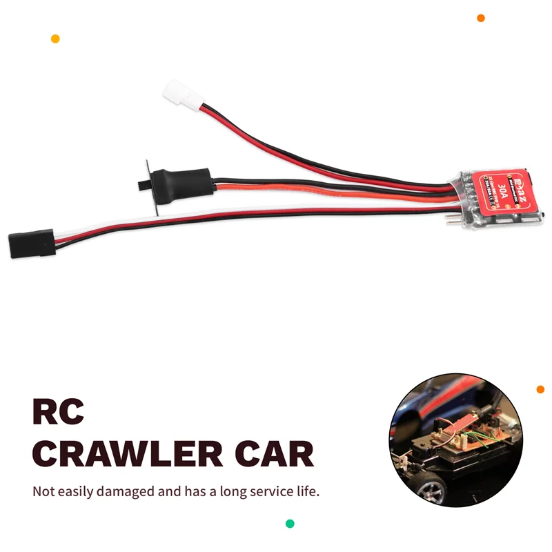 Фото A52T Micro ESC 30A Матовый электрический регулятор скорости ESC 2S 4-8V для DIY Mini 1/16 1/18 1/24 RC автомобиля лодка танк №3