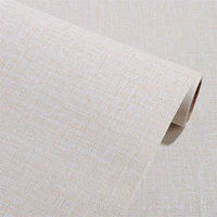 linen refurbished sticker cloth beige wallpaper self adhesive pvc plain living room tv background vinyl contact paper home decor