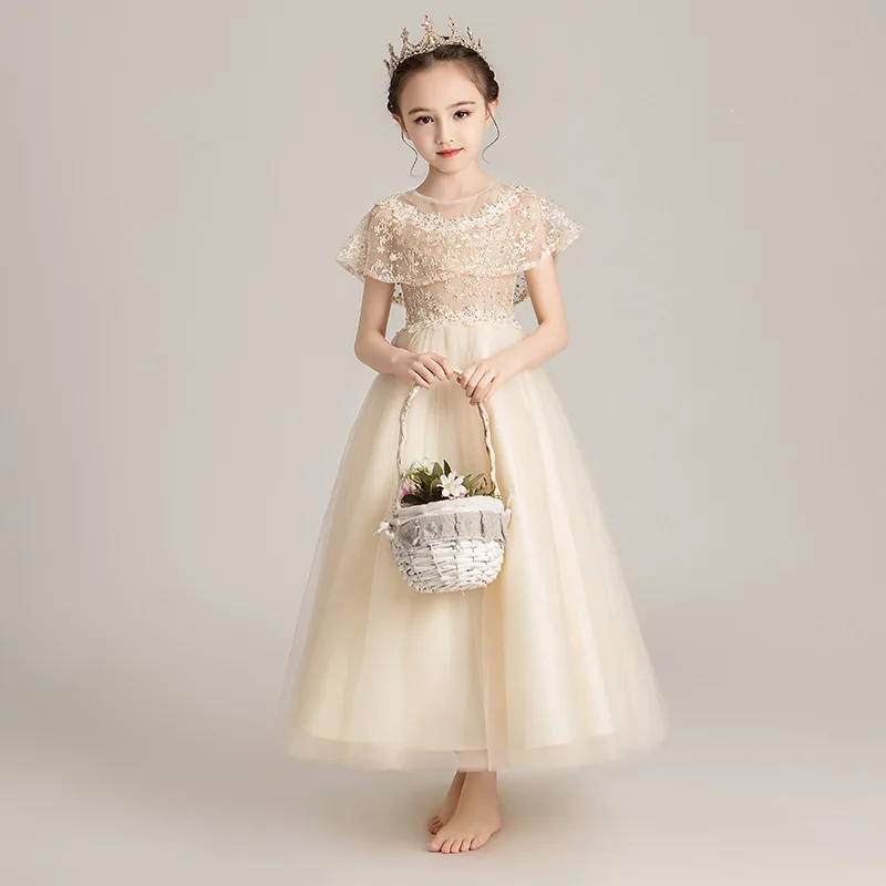 

Bridesmaid Sequins Kids Dresses For Girls Costume Gown Girls Childrens Dresses for Party Wedding Clothing Princess Dress 10 12 Y