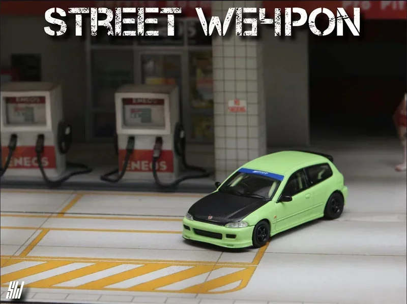 Уличное оружие SW 1:64 EG6 Таиланд SPOON Литая под давлением модель автомобиля