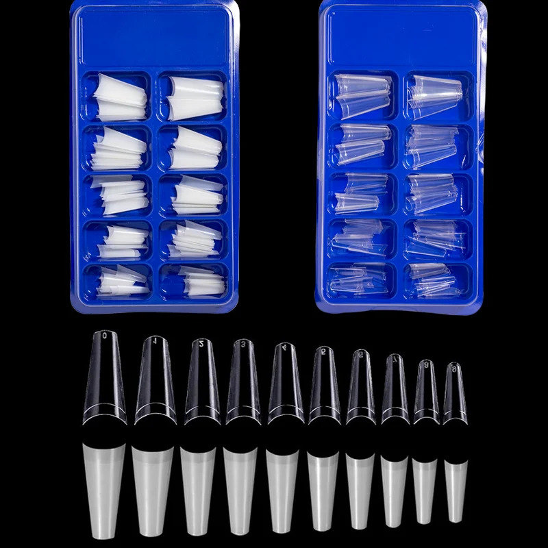 

500pcs French Coffin Brand New False Nail Tips Artificial Manicure Salon Tips Nails Capsules Half Cover Extension Fake Nail