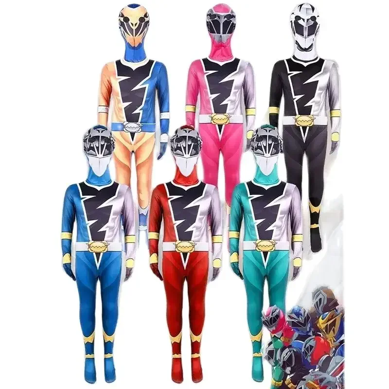 Аниме Chique Volwassen Kids Ranger Kishiryu Sentai Ryusoulger Косплей Kostuum комбинезон для Хэллоуина