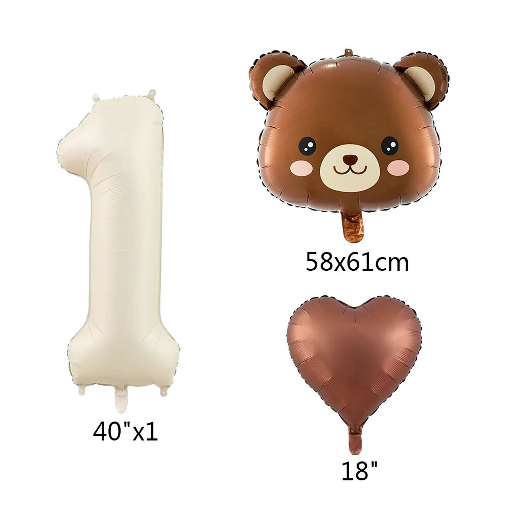 

Набор воздушных шаров медведь кофейный 3 шт
