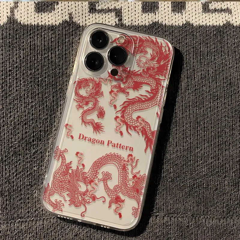 Новый мягкий чехол с изображением четырех драконов Soar In the air для iPhone15 141312 11Pro lax XR XS
