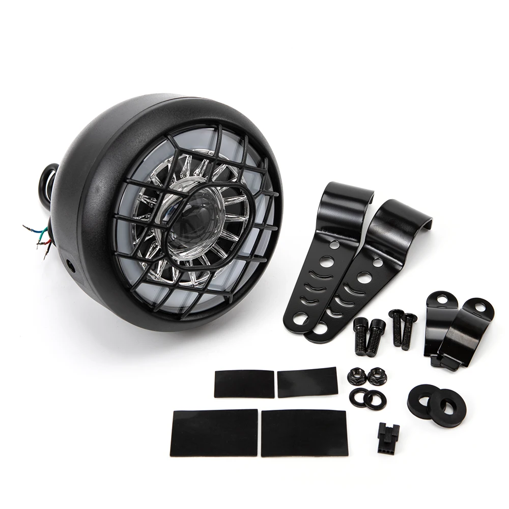 Передняя фонарь для велосипеда электровелосипеда 48 В 7 Вт фара с гудком мотоцикла