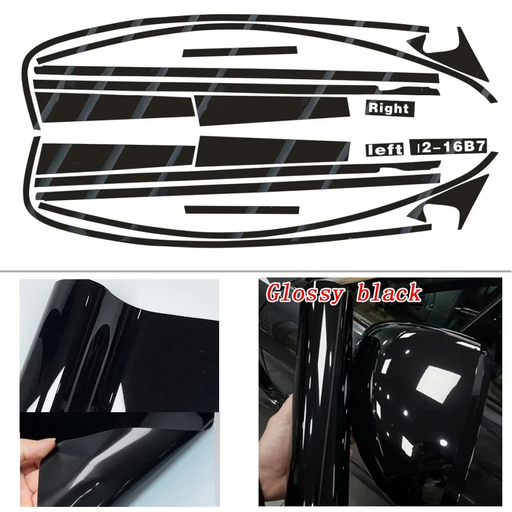 Для Volkswagen Passat B7 2012-2016 седан окно хромированные удаленные затемняющие стойки ABC глянцевые черные наклейки