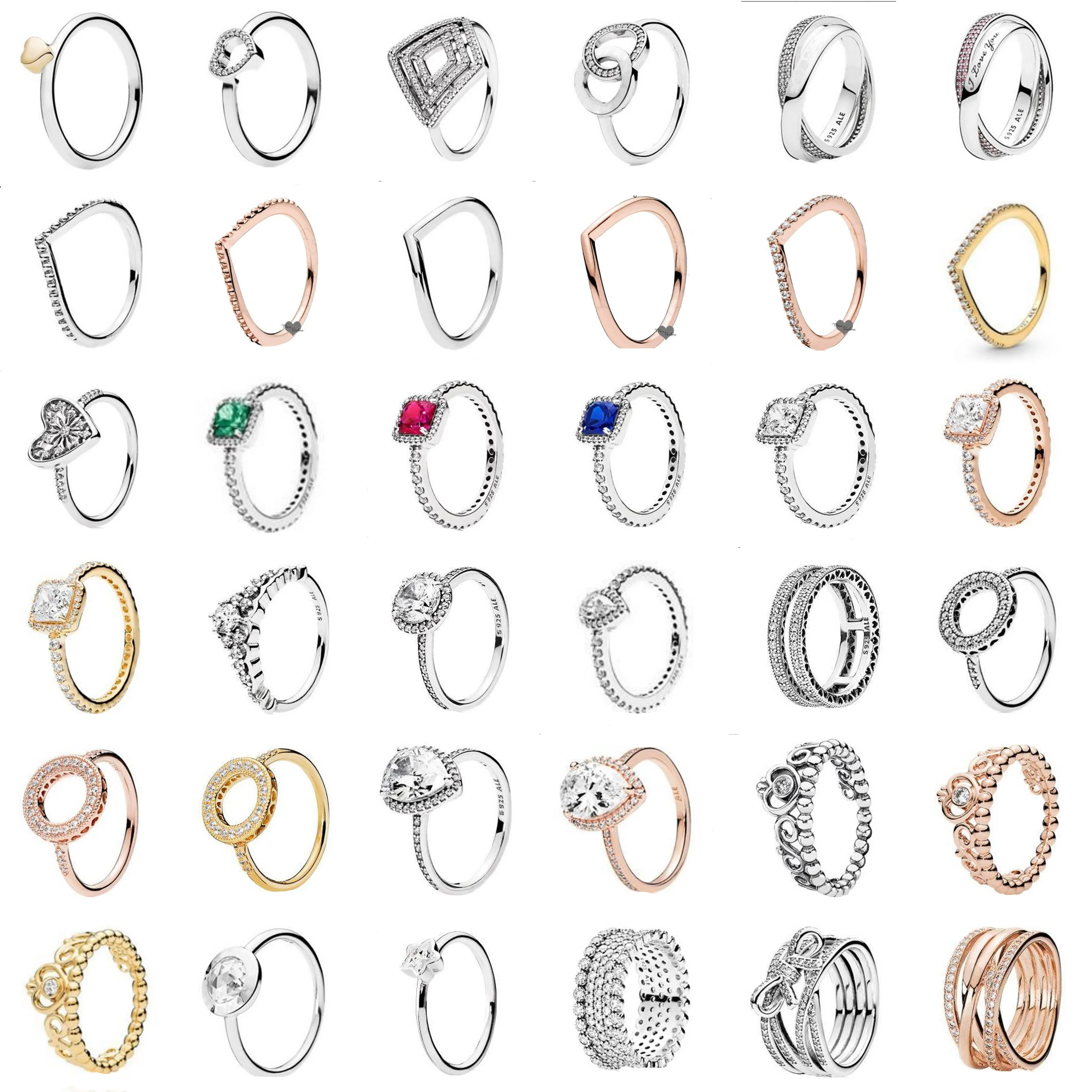 

Corresponding Catalog Select Code To Buy, S925 Sterling Silver Jewelry. 1:1 PAN Ring 37-72