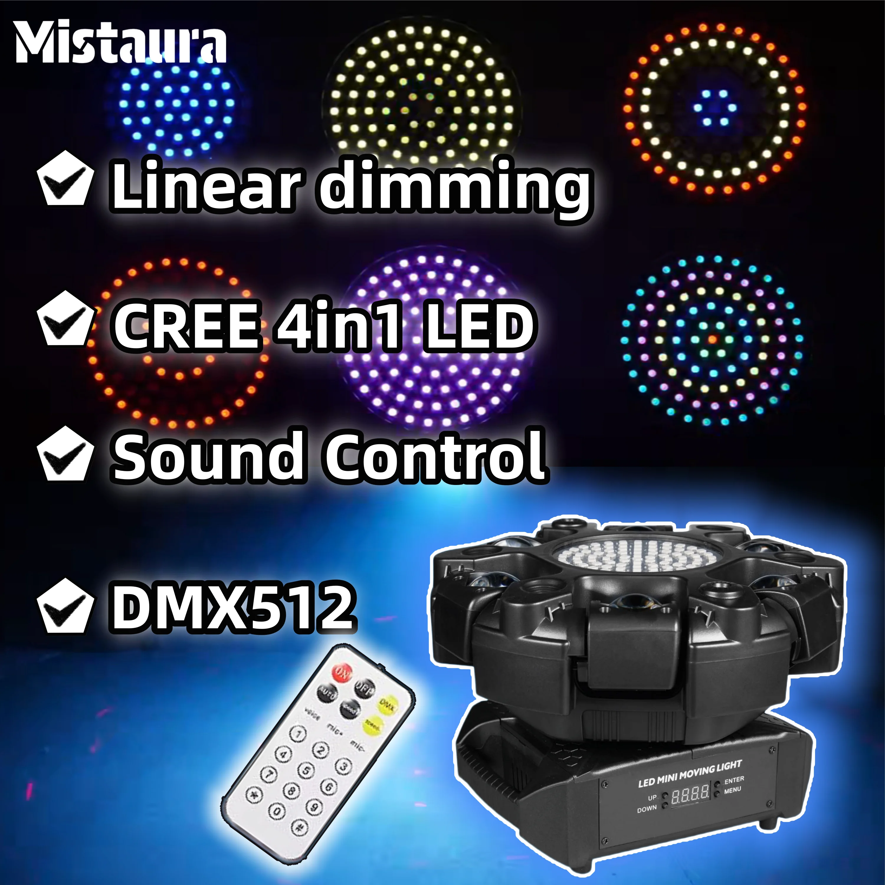 PINCHENGGUANGDIAN 120 Вт 6-ручевой мыть свет RGBW с лазером DMX512