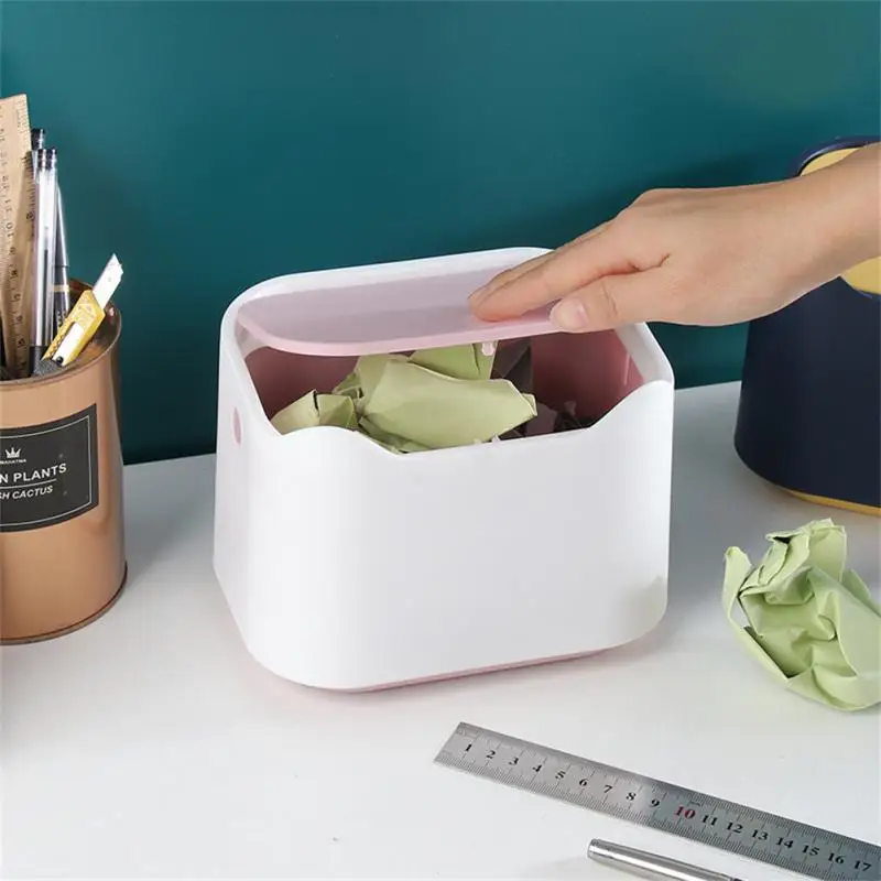 

Cute Desktop MIni Waste Bin Table Sundries Dustbin Portable Car Small Trash Can Bathroom Kitchen Garbage Bin Home Rubbish