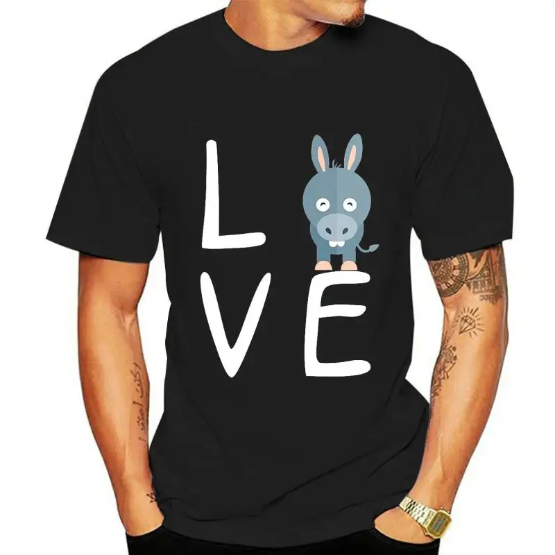 

Женская футболка с милой надписью Love Donkeys