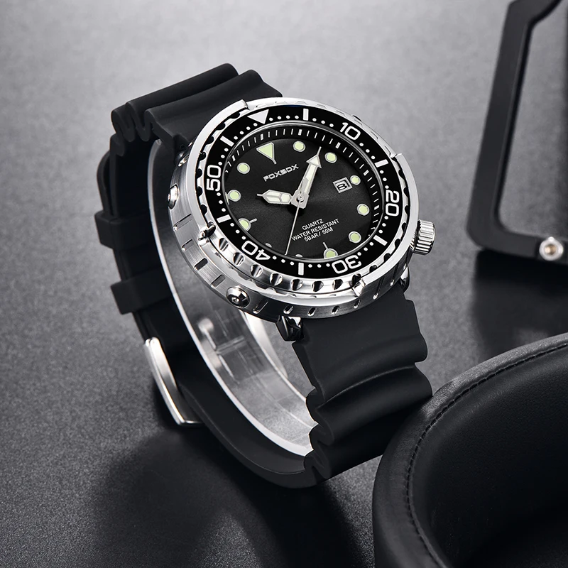 New Watch For Men Fashion Silicone belt Chronograph Sport Wristwatch 50M Waterproof  Luminous Dive Male Clocks Relogio Masculino