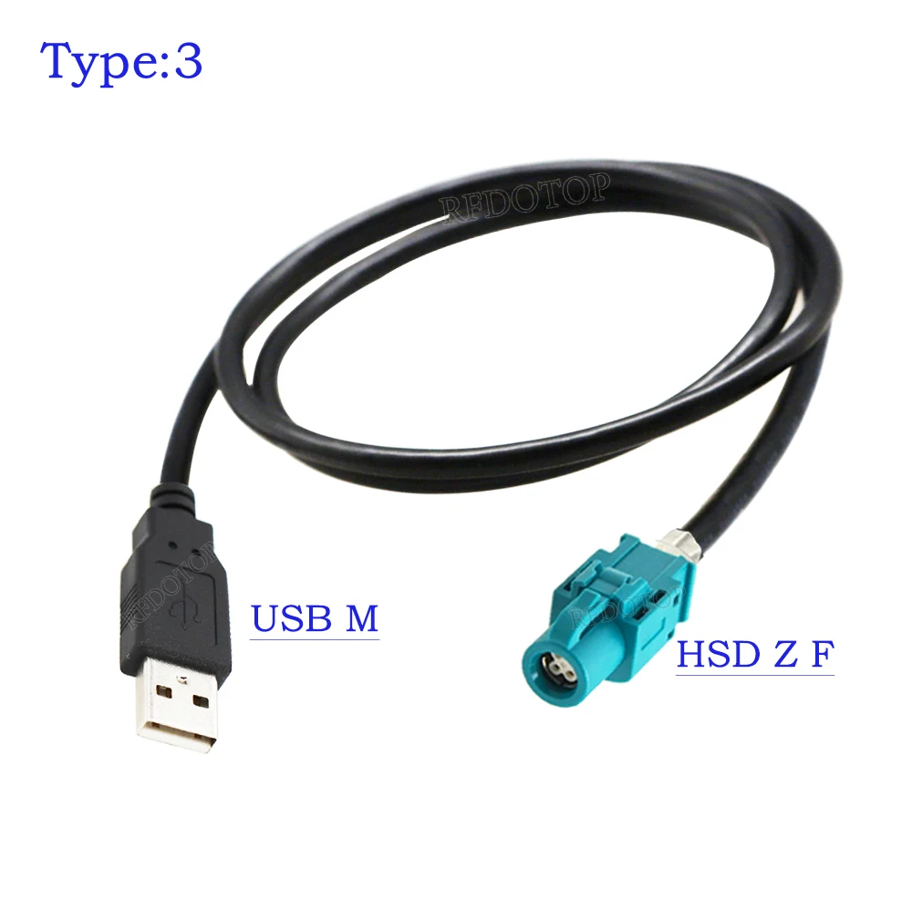 Фото Разъем USB типа «папа» к 4Pin HSD-коду A/B/C/D/G/H/J/K/Z «мама», кабель LVDS, экран управления автомобильным головным устройством, кабель RCC NAC HSD на USB №4