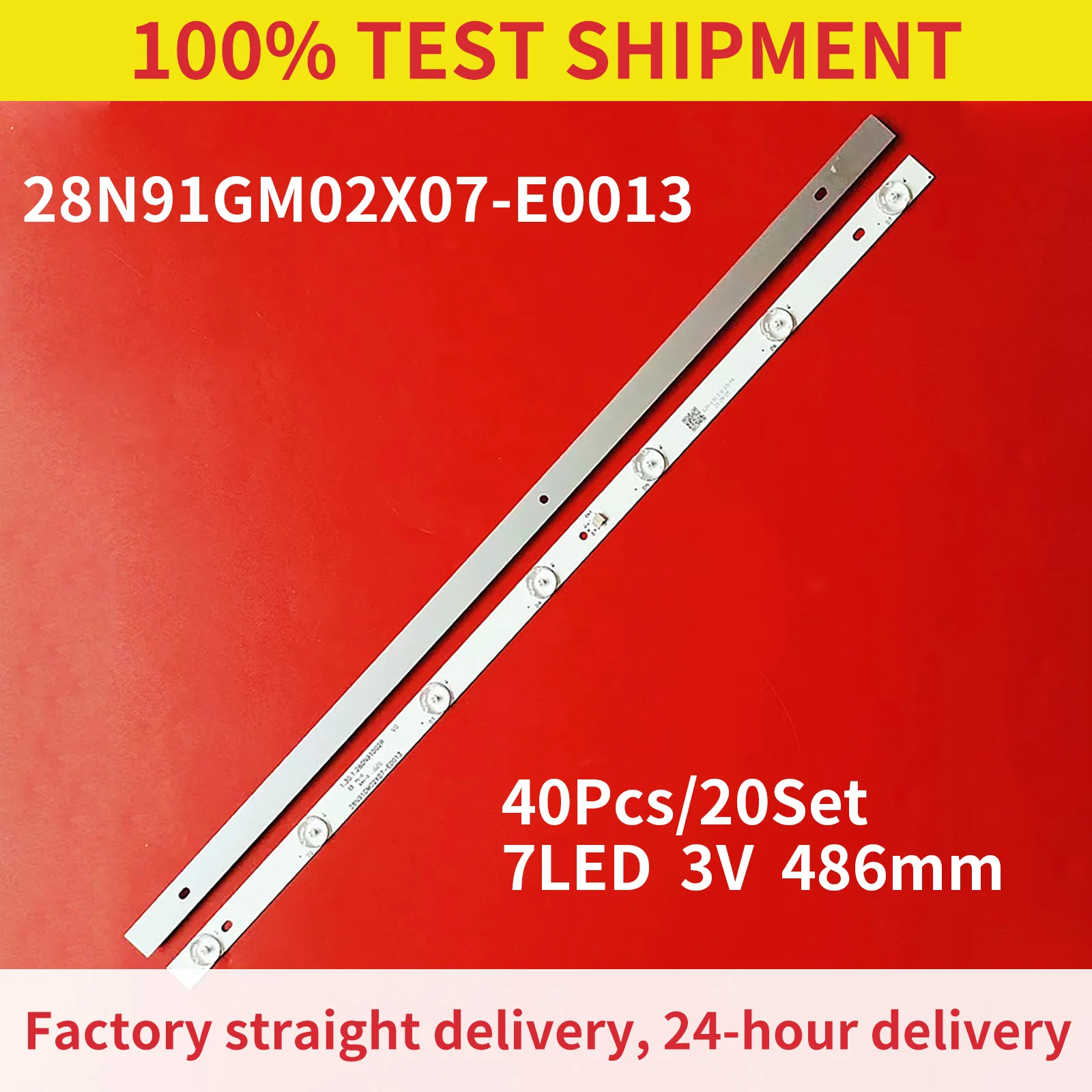 

40 шт., Светодиодная лента для подсветки Philco PH28N91D PH28N91DSGW PH28N91DSGWA PH28N91 1.30.1.280 N91003R 280N91M02X7-C0050 28N91GM02X07