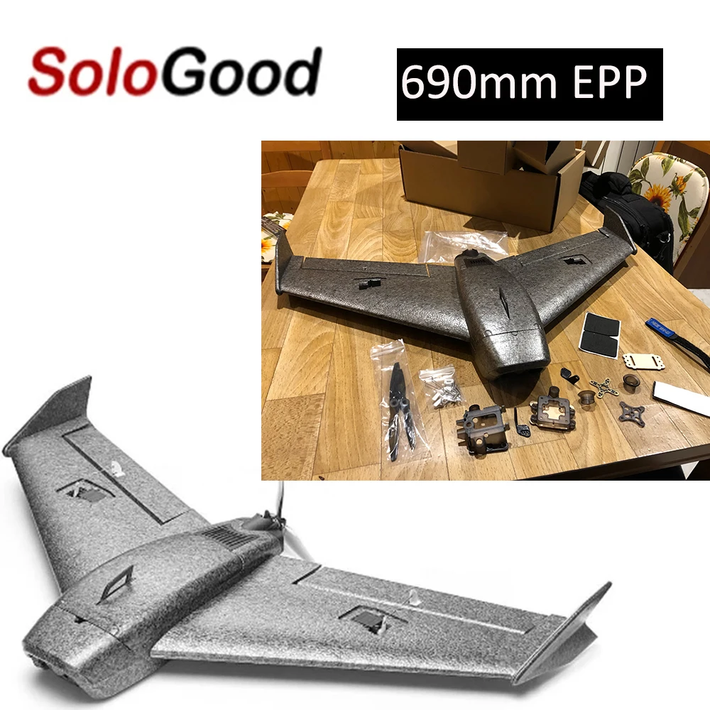 SoloGood Ripper R690 690mm RC Airplane EPP Foam Flying Model Aircraft Kits Delta Wing Remote Control Glider Model KIT
