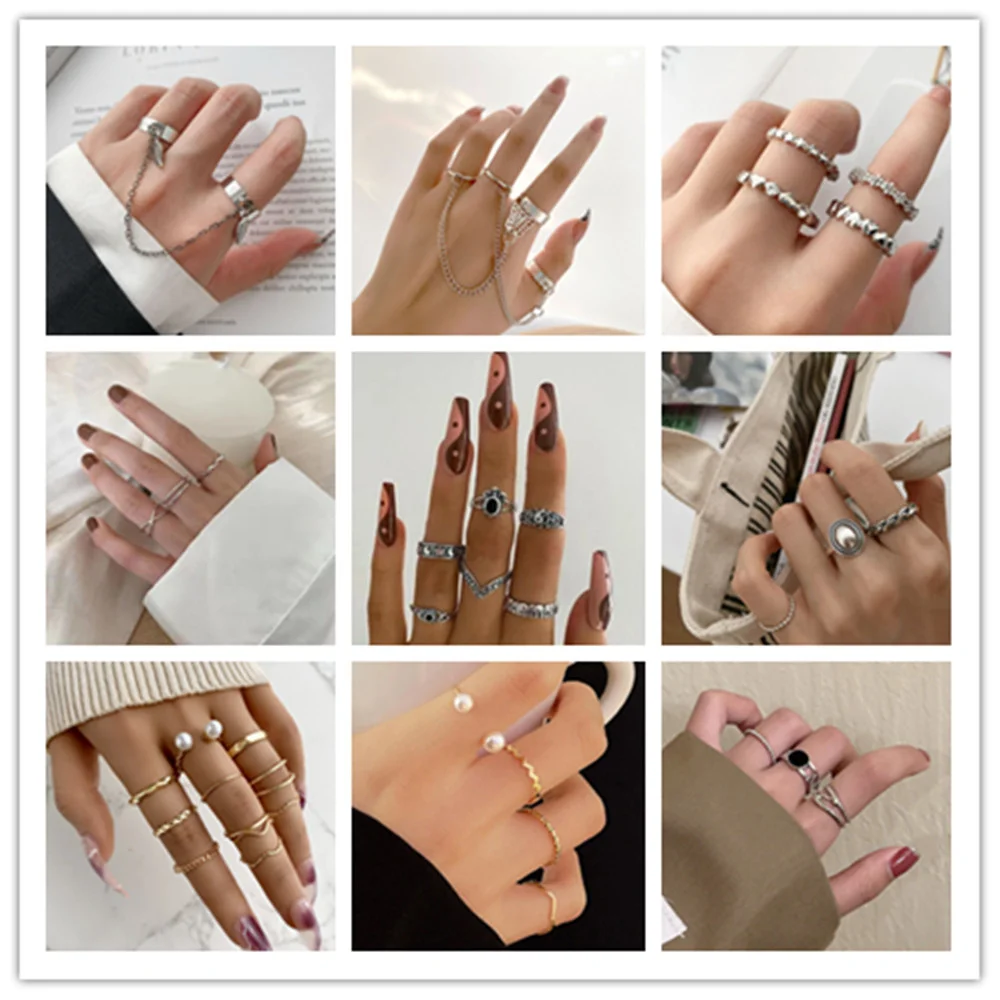 Кольца на палец с бабочкой и кисточкой новые резные ретро кольца костяшки