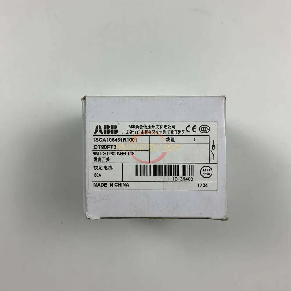 

1PC ABB Non-fusible Switch Diconnector OT80FT3 80A 1SCA105431R1001