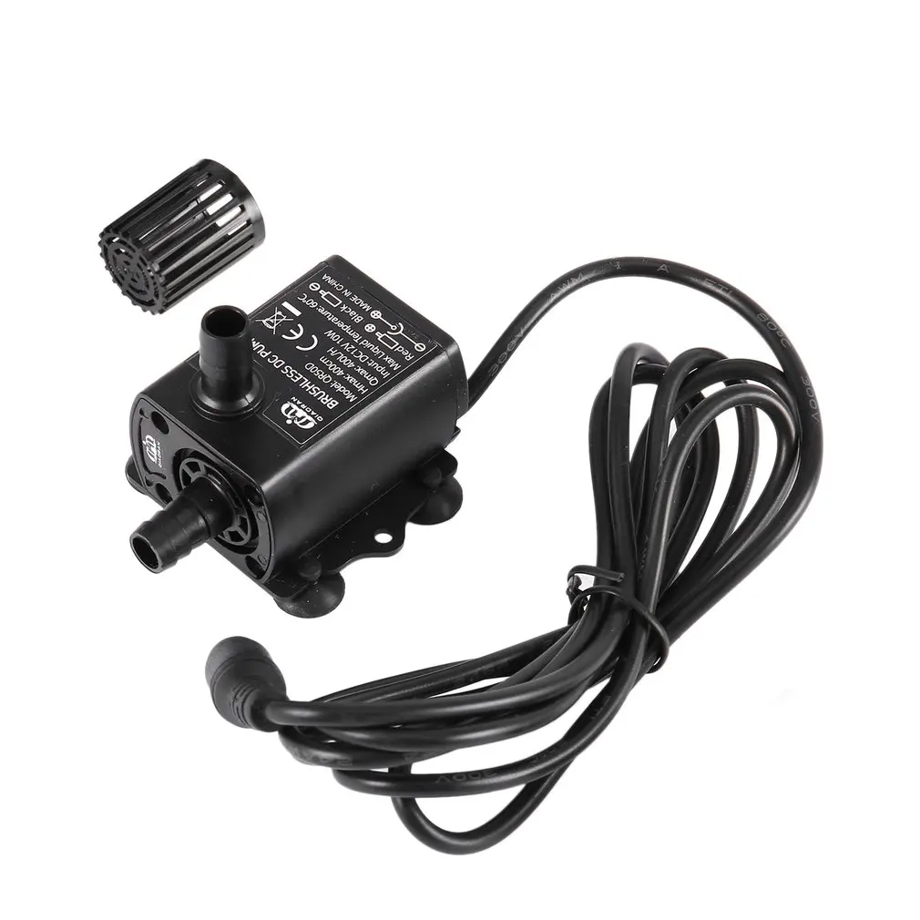 

Ultra-quiet Mini Submersible Water Pump Waterproof Brushless DC Water Pump With 5.5*2.1mm Female Plug DC12V 10W