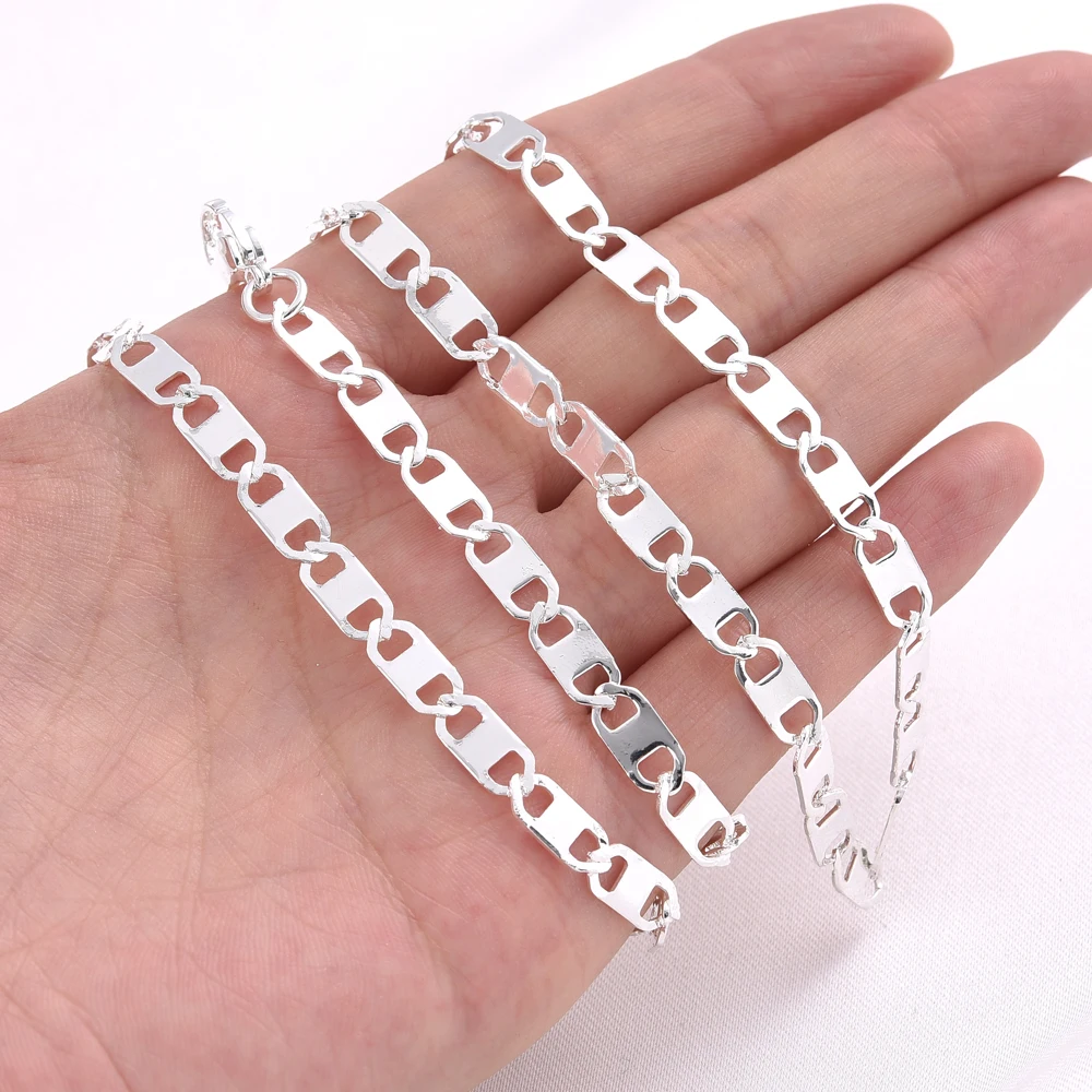 

Silver Filled 50cm link necklace Bracelet Gold filled Wholesale women Mens Chain African Indi Brazil Ethiopia Jewelry boy gift