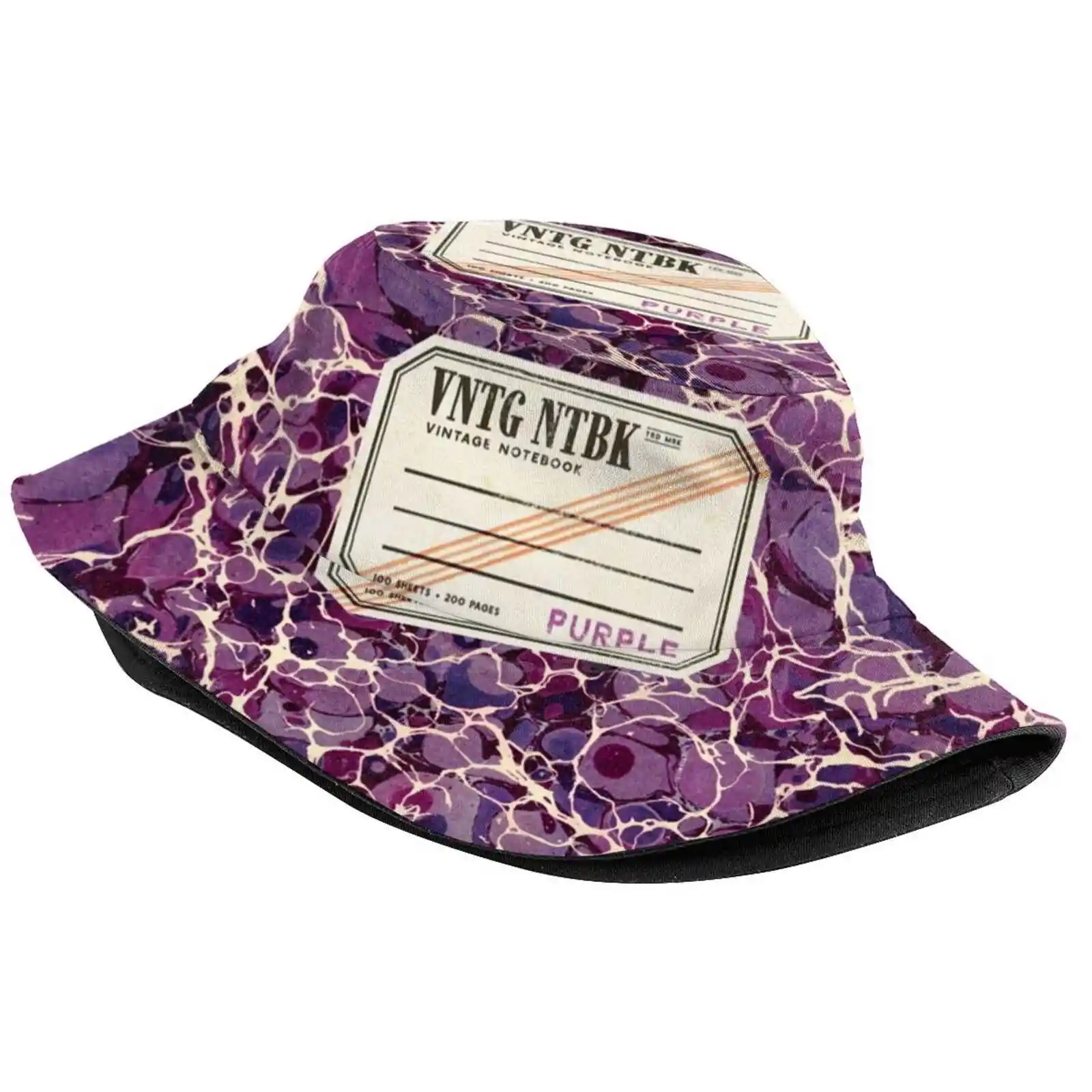 Винтажный блокнот фиолетовый Vntg Ntbk солнцезащитная Кепка рыбацкая шляпа Панама
